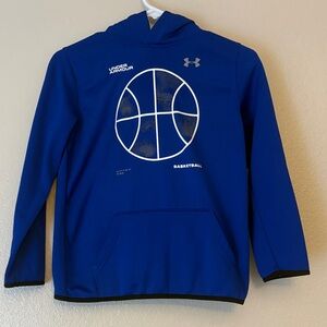 Under Armour Kids Royal Blue Basketball Hoodie - Size Youth Medium